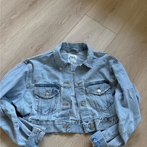 Zara Classic Light Blue Denim Jacket